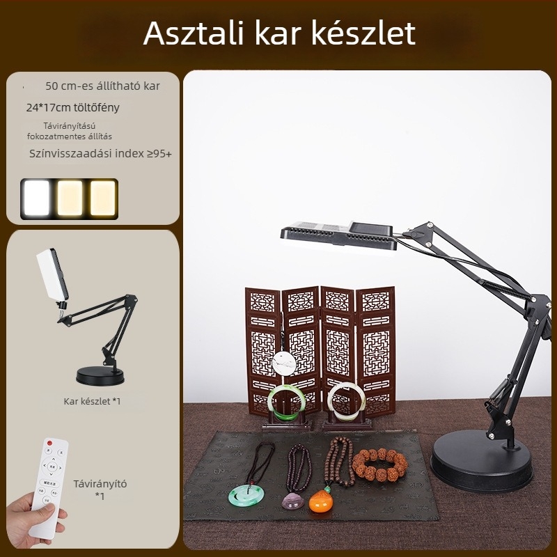 12 hüvelykes asztali LED világítás ékszer élő közvetítéséhez, három színhőmérséklet, 70W
