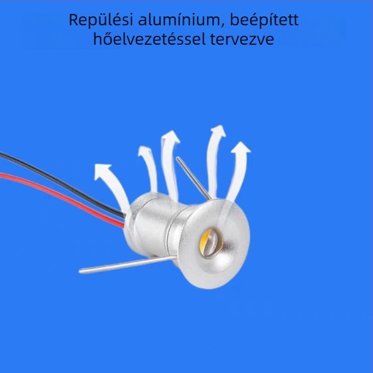 Mini LED spotlámpa, 12–220 V, 1 W, 15 mm nyílás, beépített spotlámpa csillagos ég effektussal