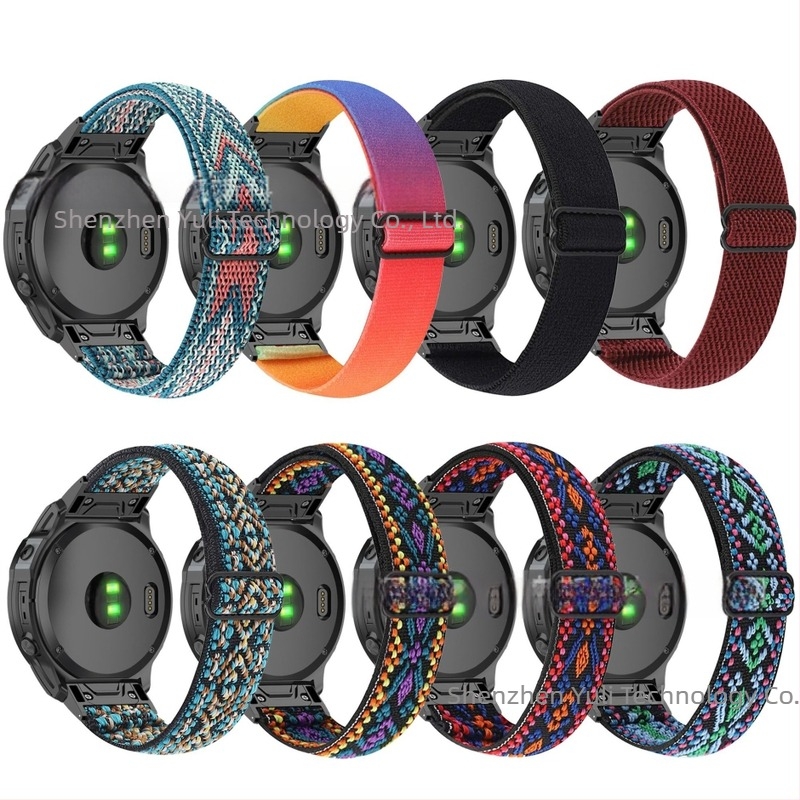 Nylon elasztikus, állítható óraszíj Garmin Fenix sorozathoz, 7S/7/7X, 20 mm szélesség