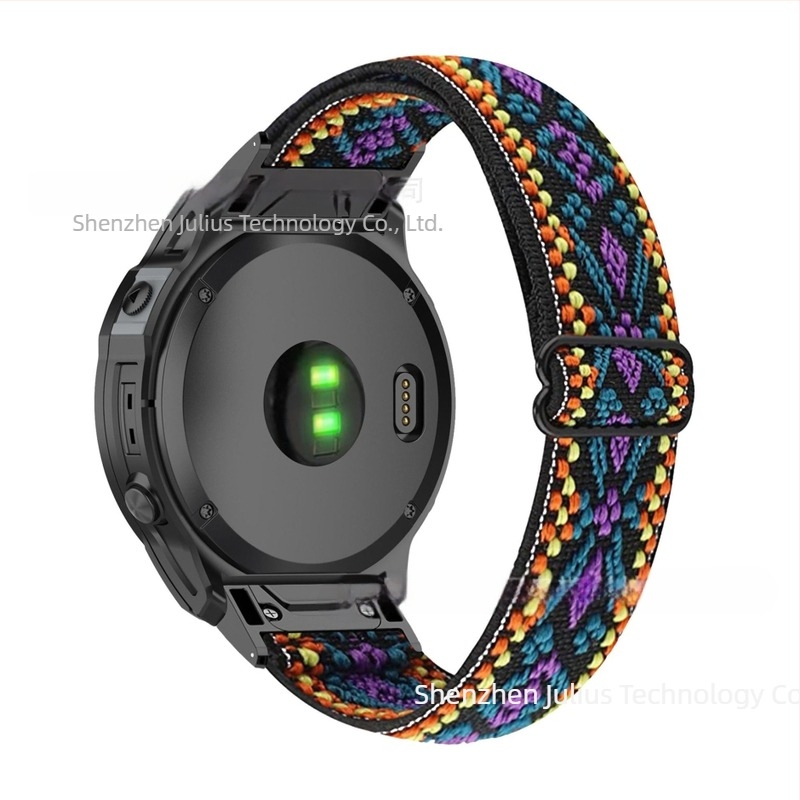 Nylon elasztikus, állítható óraszíj Garmin Fenix sorozathoz, 7S/7/7X, 20 mm szélesség