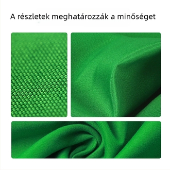 100% pamutból készült fotóháttér, zöld, 21S vastagságú, mosott felület — kék és fekete szín