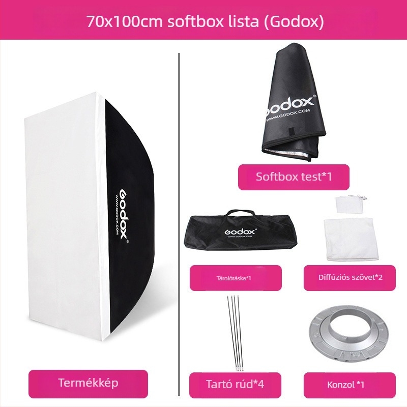 Shenniu Softbox 60×90 cm fotózáshoz – beltéri stúdió portré világítás