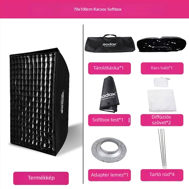 Shenniu Softbox 60×90 cm fotózáshoz – beltéri stúdió portré világítás