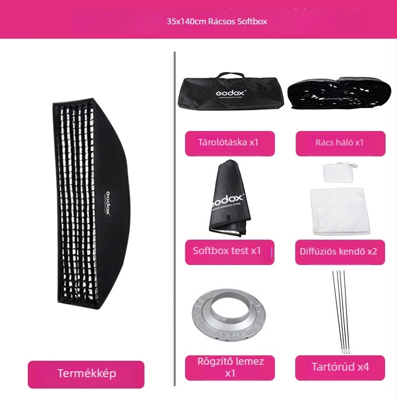 Shenniu Softbox 60×90 cm fotózáshoz – beltéri stúdió portré világítás