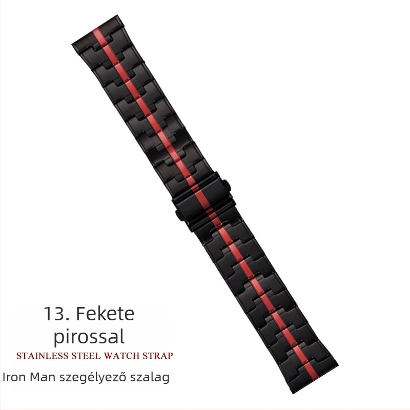Iron Man rozsdamentes acél szíj Apple Watch-hoz, 22 mm