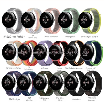 Nylon szövött Velcro szíj a Google Pixel Watch 4-höz, 43 mm, 3. generáció