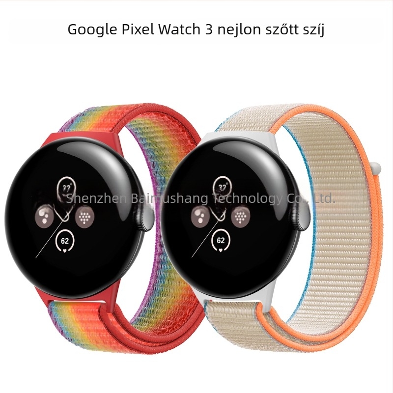 Nylon szövött Velcro szíj a Google Pixel Watch 4-höz, 43 mm, 3. generáció