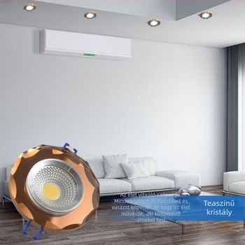 2026 kristály LED beépített spotlámpa 3W, mennyezetre szerelhető nappalira, színváltó, 6/7.5/8 cm