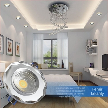 2026 kristály LED beépített spotlámpa 3W, mennyezetre szerelhető nappalira, színváltó, 6/7.5/8 cm