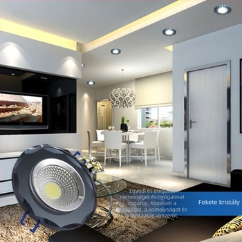 2026 kristály LED beépített spotlámpa 3W, mennyezetre szerelhető nappalira, színváltó, 6/7.5/8 cm