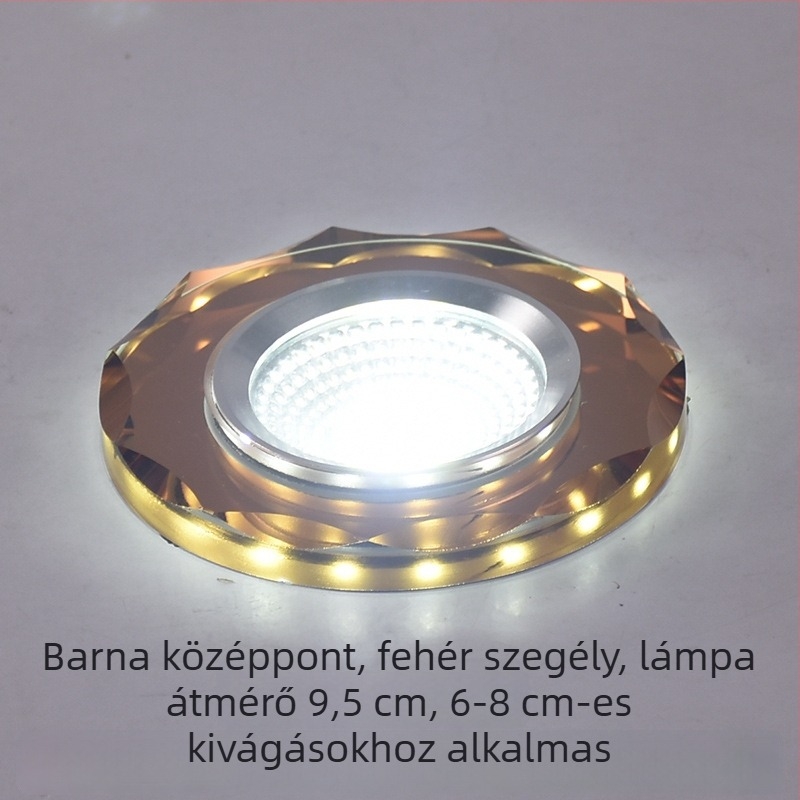 2026 kristály LED beépített spotlámpa 3W, mennyezetre szerelhető nappalira, színváltó, 6/7.5/8 cm