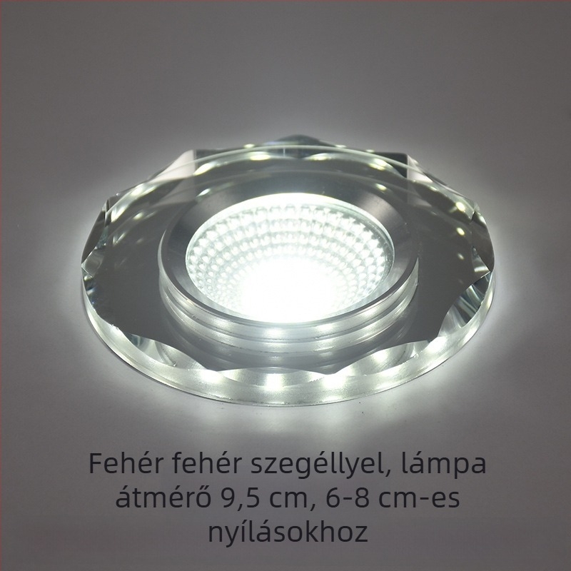 2026 kristály LED beépített spotlámpa 3W, mennyezetre szerelhető nappalira, színváltó, 6/7.5/8 cm