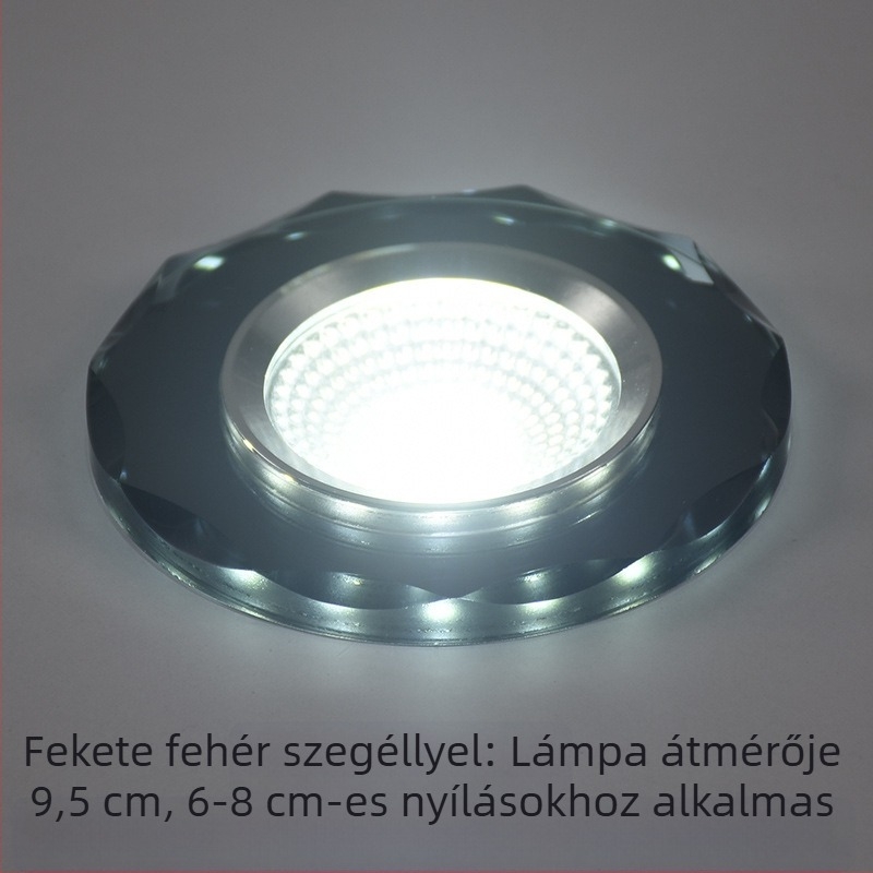2026 kristály LED beépített spotlámpa 3W, mennyezetre szerelhető nappalira, színváltó, 6/7.5/8 cm