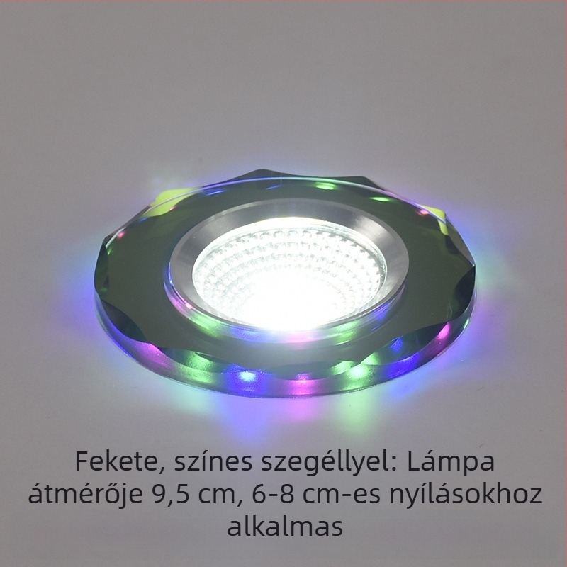 2026 kristály LED beépített spotlámpa 3W, mennyezetre szerelhető nappalira, színváltó, 6/7.5/8 cm