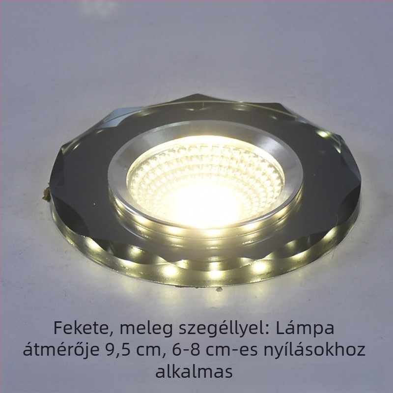 2026 kristály LED beépített spotlámpa 3W, mennyezetre szerelhető nappalira, színváltó, 6/7.5/8 cm