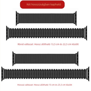 Rozsdamentes acélból készült rugalmas óraszíj, 22 mm-es szélességben, kompatibilis Apple Watch, Huawei és Samsung okosórákkal