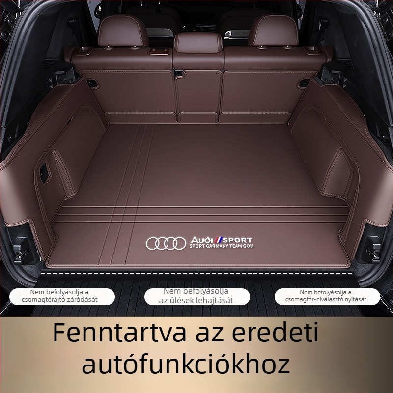 Bőr csomagtartó szőnyeg Audi A4L A6L Q3 Q5 Q5L Q2 A3 A5 A7 – teljes lefedés, egyedi illeszkedés