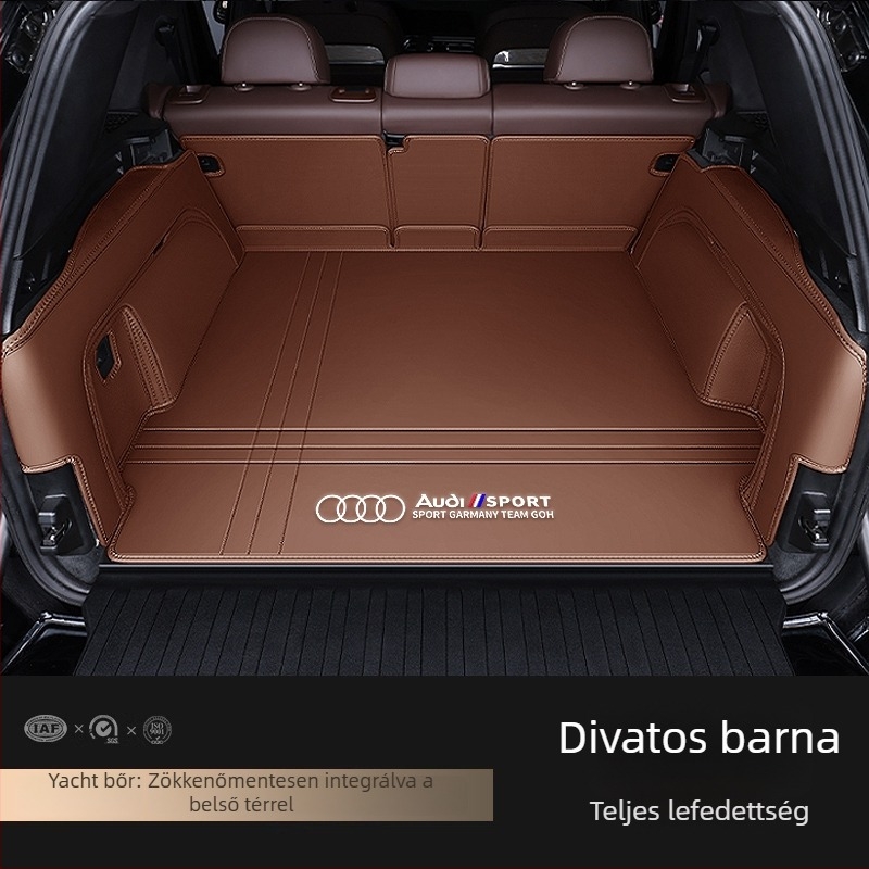 Bőr csomagtartó szőnyeg Audi A4L A6L Q3 Q5 Q5L Q2 A3 A5 A7 – teljes lefedés, egyedi illeszkedés