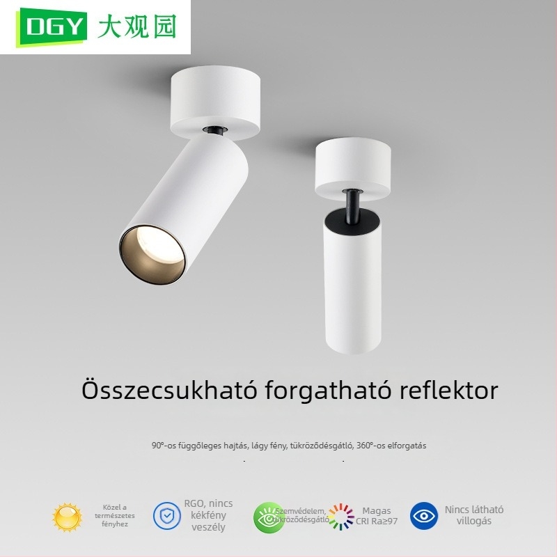 LED COB felületre szerelt spotlámpa, állítható downlight a háttérfalhoz és galériához, mennyezeti világítás 406L