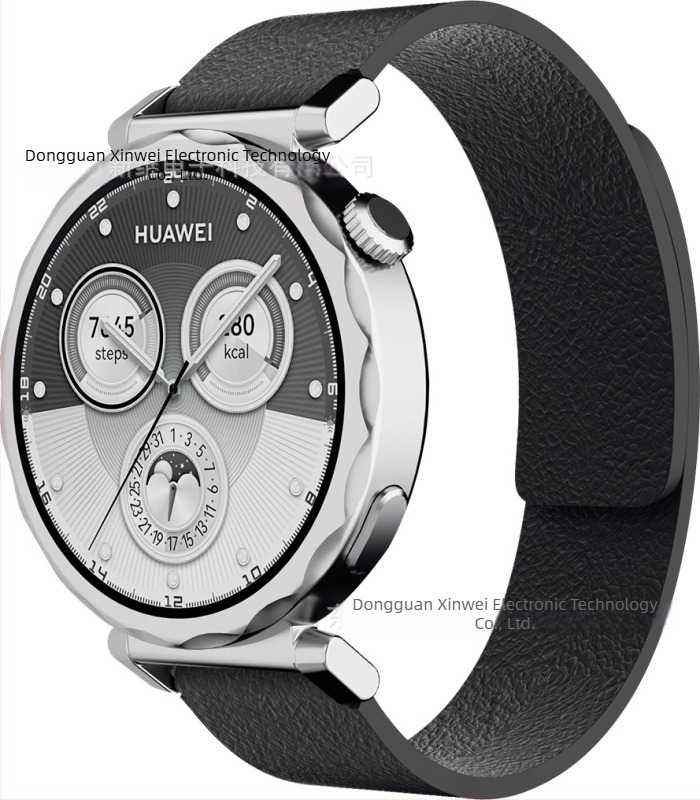 Huawei GT5 okosórához 18 mm-es magnetikus szilikon szíj, cseredarab, uniszex