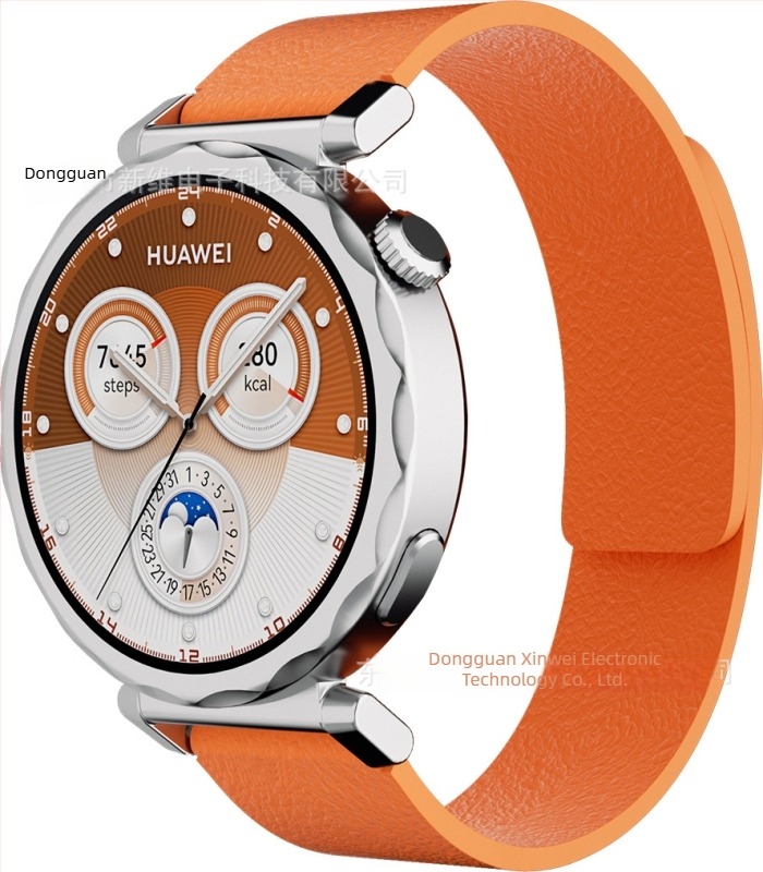 Huawei GT5 okosórához 18 mm-es magnetikus szilikon szíj, cseredarab, uniszex
