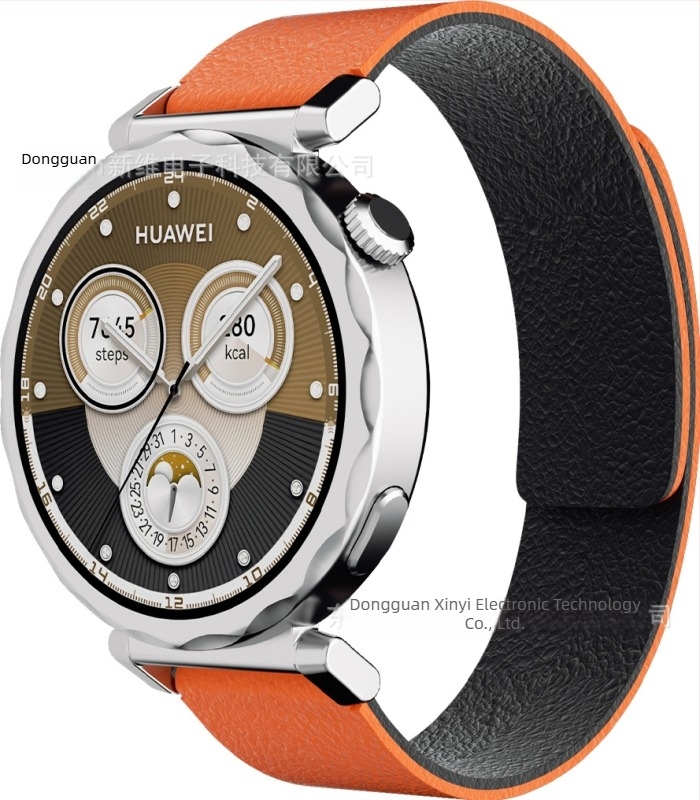 Huawei GT5 okosórához 18 mm-es magnetikus szilikon szíj, cseredarab, uniszex