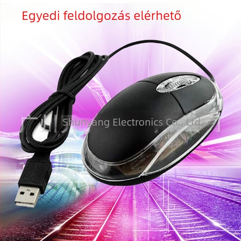 PESSEGO NC-01 USB kábeles optikai egér, 1000 DPI, 3 gomb
