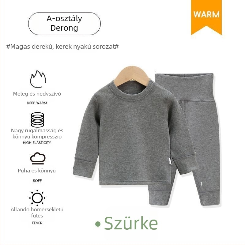 Magas galléros baba meleg aláöltözet szett téli időszakra — felső és nadrág