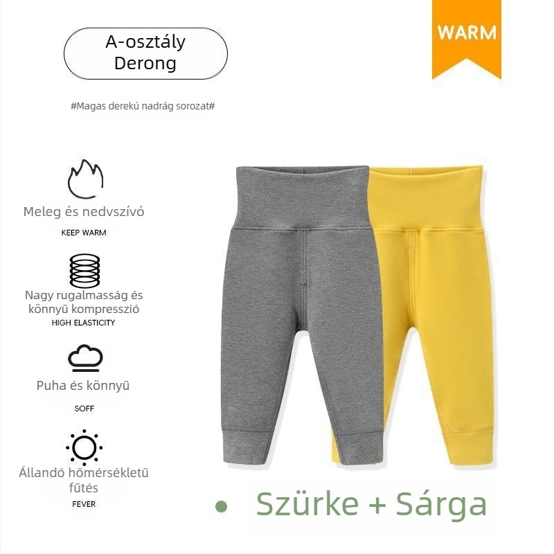 Magas galléros baba meleg aláöltözet szett téli időszakra — felső és nadrág
