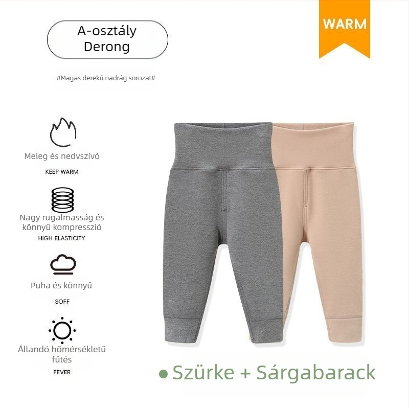 Magas galléros baba meleg aláöltözet szett téli időszakra — felső és nadrág