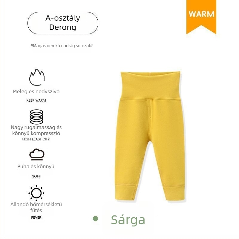 Magas galléros baba meleg aláöltözet szett téli időszakra — felső és nadrág