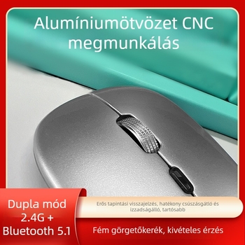 Töltőre tölthető Bluetooth vezeték nélküli egér, ultra vékony, kétmódú optikai szenzor, csendes, USB töltés