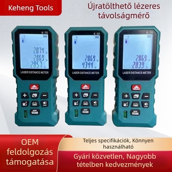 Tölthető kézi lézeres távolságmérő otthoni használatra, kompakt helyiségmérésre szolgáló eszköz