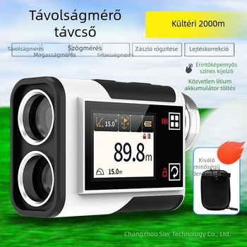 Kézben tartható rangefinder teleszkóppal, nagy pontosságú lézeres mérés távolság és szög meghatározásához golfhoz