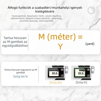 Kézben tartható rangefinder teleszkóppal, nagy pontosságú lézeres mérés távolság és szög meghatározásához golfhoz