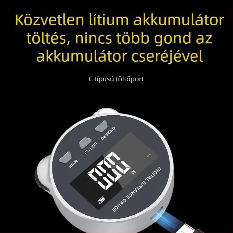 Digitális kijelzős tekercs mérőszalag nem szabályos felületekhez, hordozható, többfunkciós, nagy pontosságú mérőeszköz metrikus és imperiális egységekkel