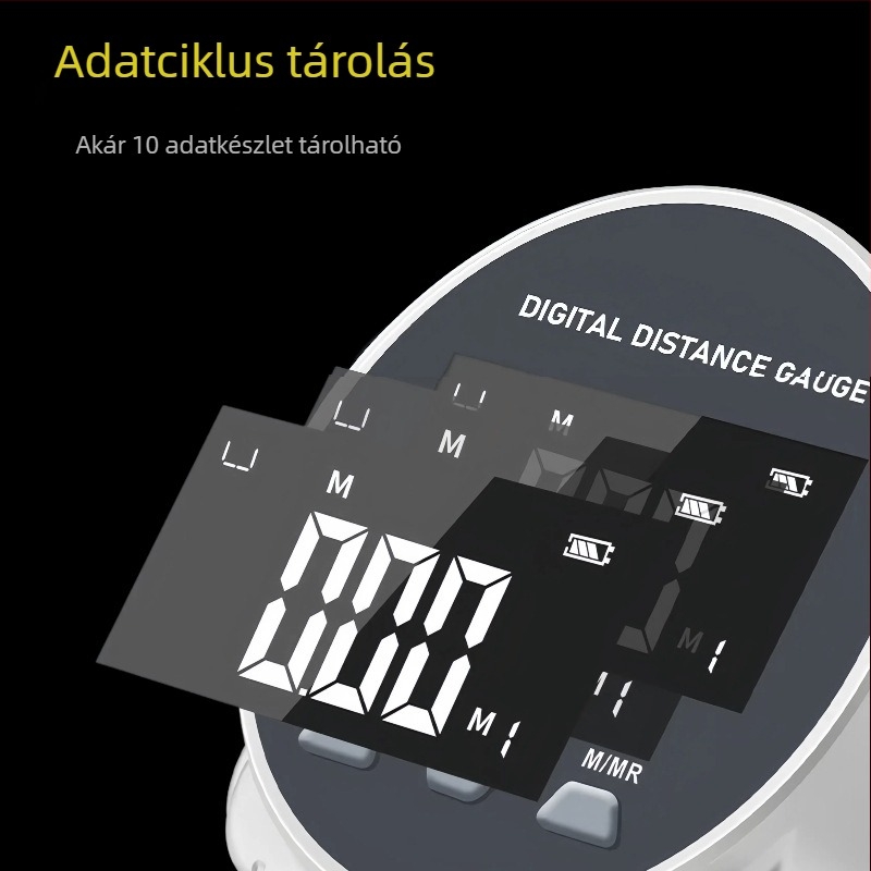 Digitális kijelzős tekercs mérőszalag nem szabályos felületekhez, hordozható, többfunkciós, nagy pontosságú mérőeszköz metrikus és imperiális egységekkel