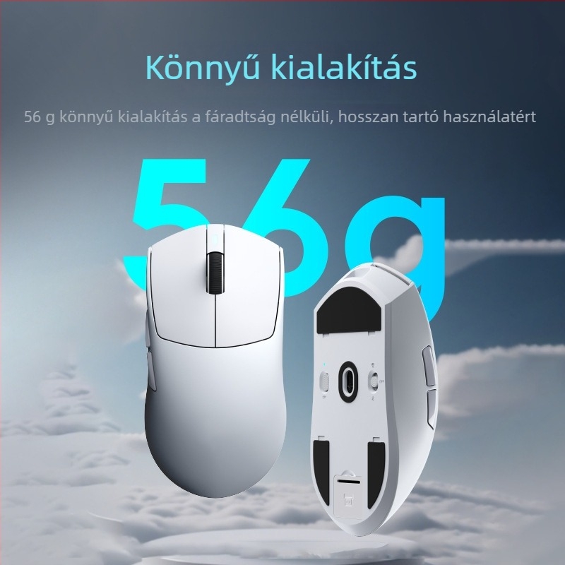 Bluetooth hárommódos, könnyű versenykategóriás gamer egér PAW3395 PAW3311 testreszabható