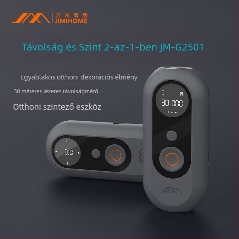 Jimmy Home Mini lézeres távolságmérő és vízszintező, 2-in-1 kézi készülék, nagy precizitású infravörös mérőeszköz