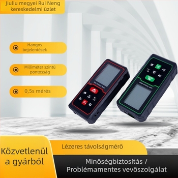 Lézeres távolságmérő nagy kijelzővel és hangfunkcióval, kézi infravörös távolságmérő pontos helymeghatározáshoz felújítási projektekhez