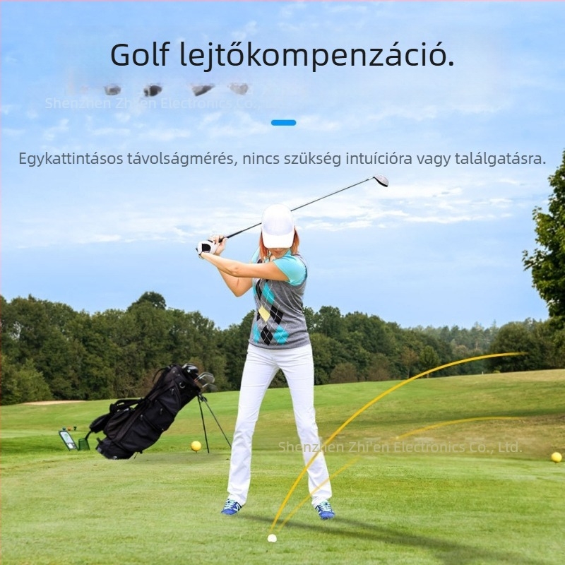 Új többfunkciós távcsöves távolságmérő golfhoz, szög- és dőlés méréssel, lítium akkumulátorral