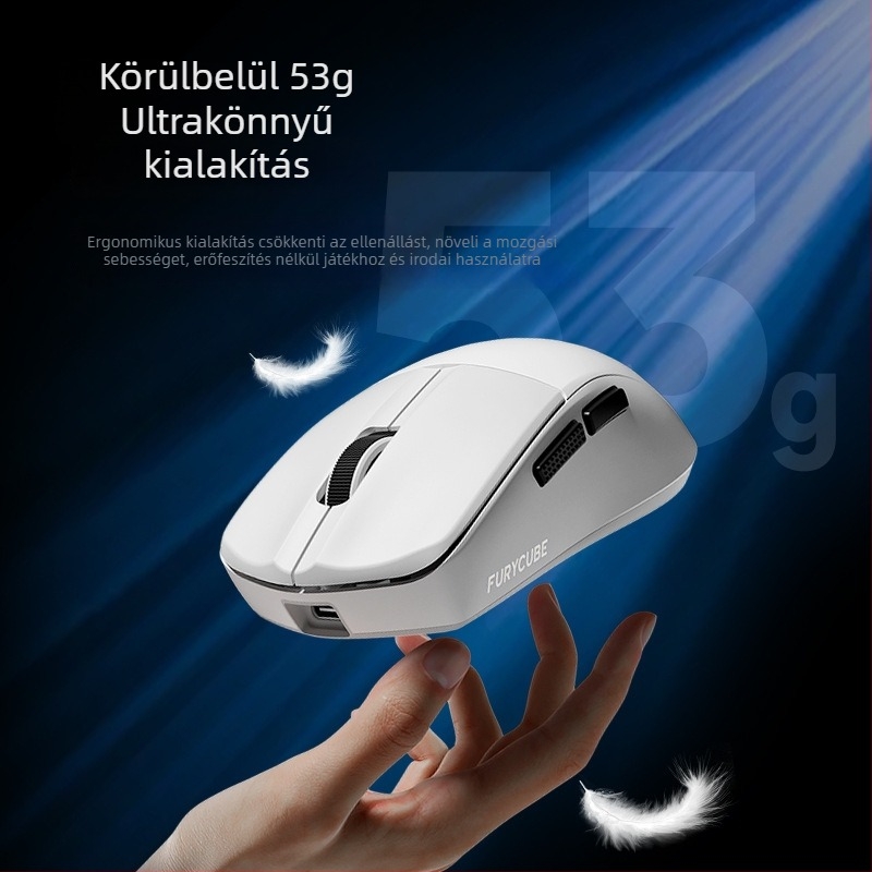 Furycube G1 hárommódos vezeték nélküli egér, könnyű, 2.4G/Bluetooth játékhoz és irodába