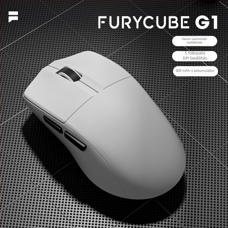 Furycube G1 hárommódos vezeték nélküli egér, könnyű, 2.4G/Bluetooth játékhoz és irodába