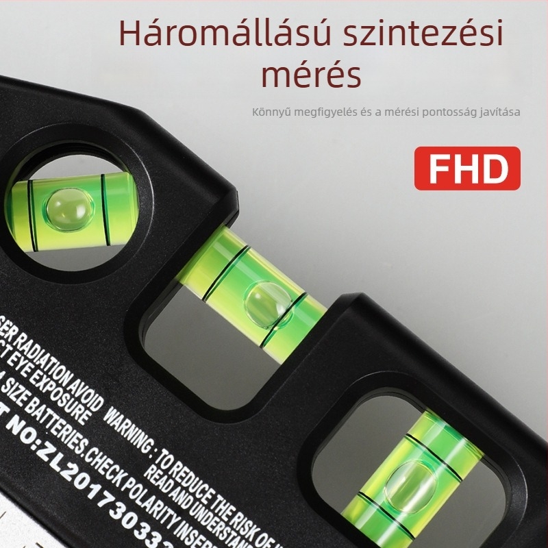 Kompakt lézeres szint otthoni használatra, emelhető háromlábú állvánnyal és infravörös távolságmérés