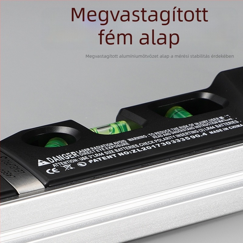 Kompakt lézeres szint otthoni használatra, emelhető háromlábú állvánnyal és infravörös távolságmérés