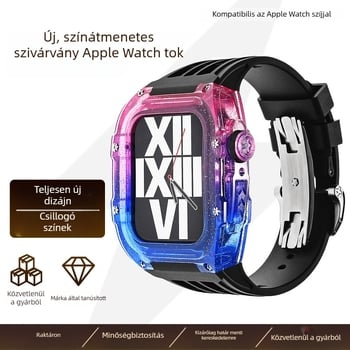 Apple Watch integrált tok gradient szivárvány színnel, 44/45 mm