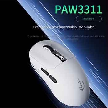 M890 könnyű hárommódú vezeték nélküli gamer egér Bluetooth-tal, újratöltető, kijelzővel és makróval e-sportokra