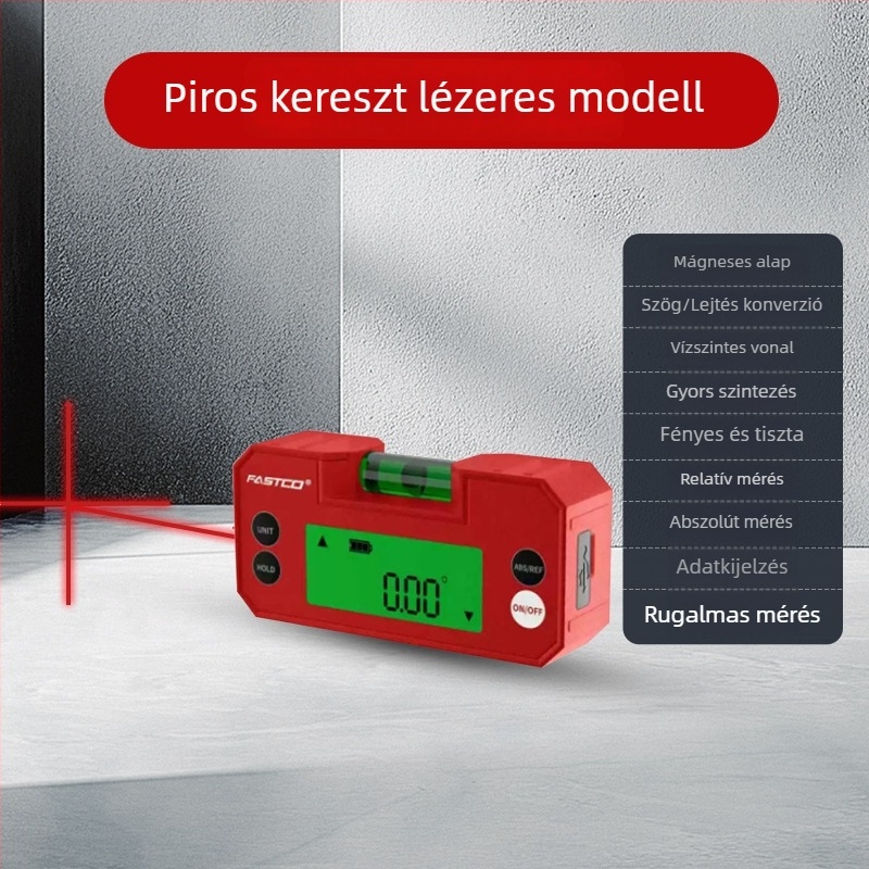 Fengwei Lézeres elektronikus digitális inklinométer mágneses szintmérővel, elektronikus szögmérő és lejtőszintmérő