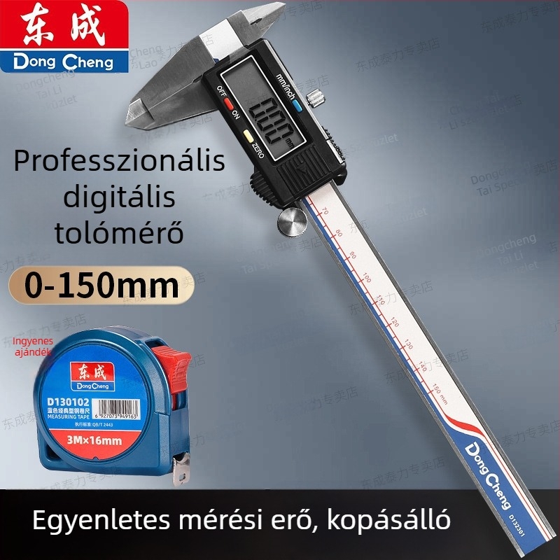 Digitális Vernier tolómérő, magas pontosságú ipari osztályú mérőeszköz, elektronikus kijelző, rozsdamentes acél, jáde és ékszerek mérésére