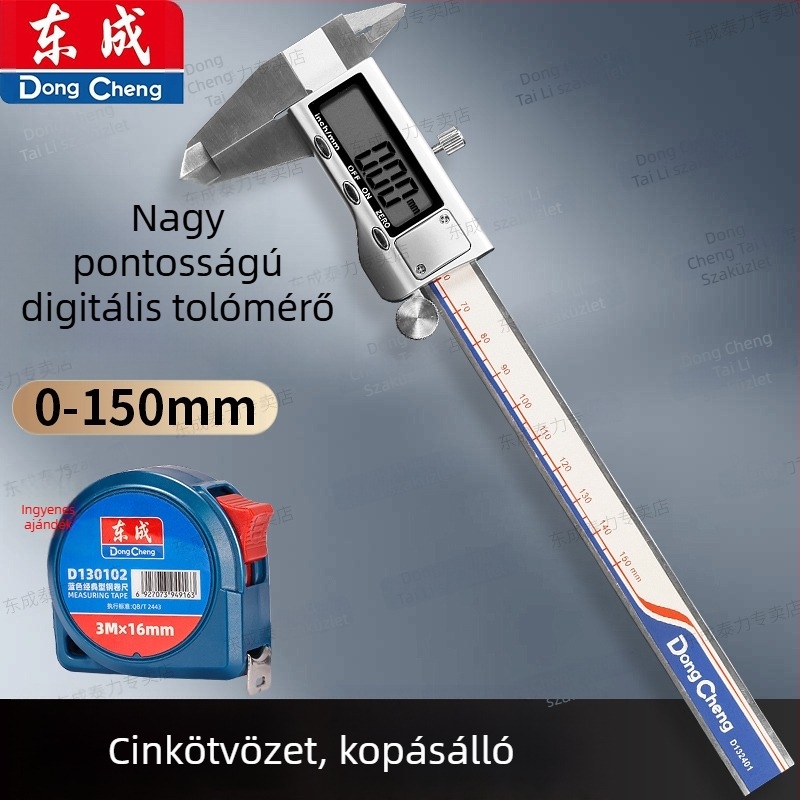 Digitális Vernier tolómérő, magas pontosságú ipari osztályú mérőeszköz, elektronikus kijelző, rozsdamentes acél, jáde és ékszerek mérésére